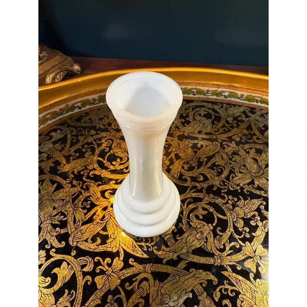 Vintage Randall‎ Milk Glass Bud Vase: Mid-Century Modern Decor
